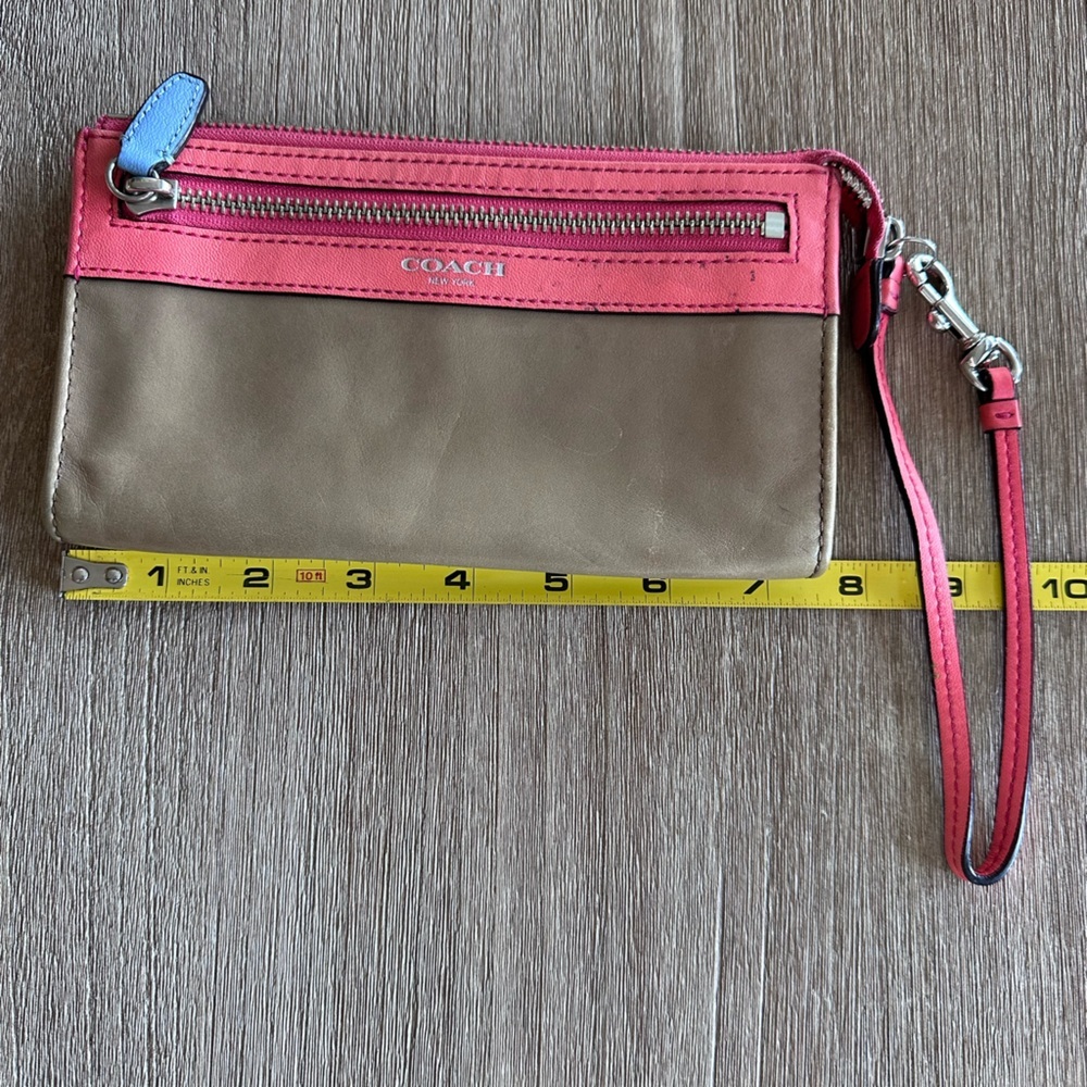 Coach Leather Legacy Colorblock Wristlette Wallet 2-in-1 Clutch Pocketbook - Picture 7 of 10